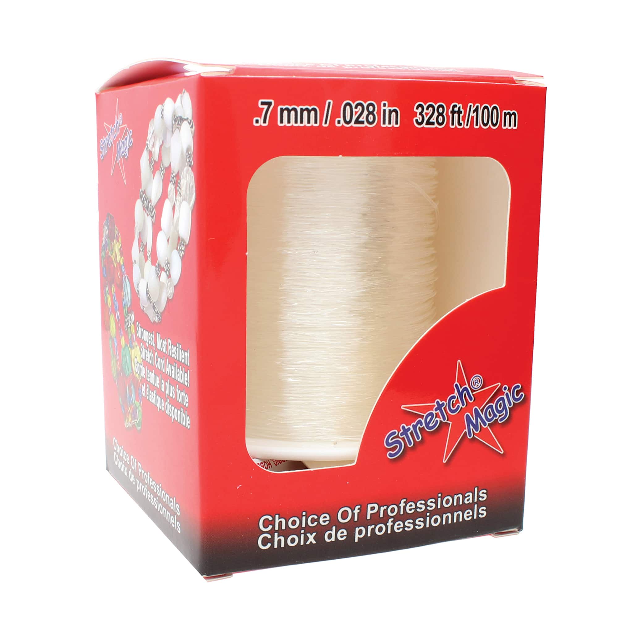 Stretch Magic® 0.7mm Clear Bead & Jewelry Cord with Glue, 100m